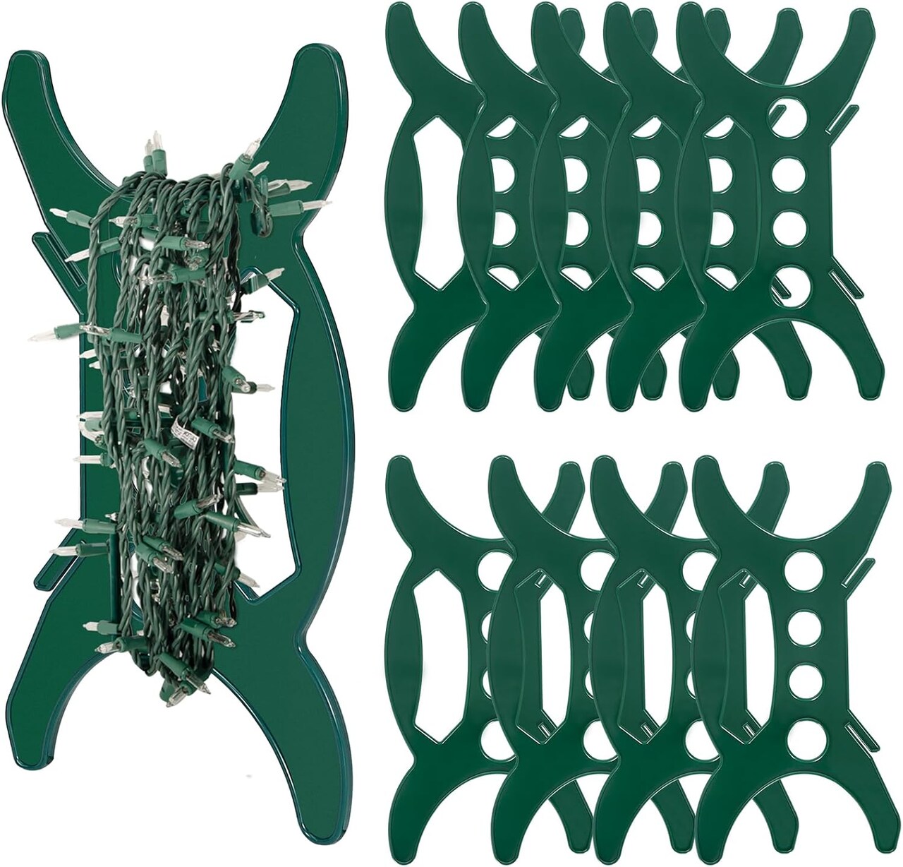 10 Pcs All Purpose Light Storage Holder, Christmas Light Wrap Storage Organizer, Holiday Light Storage Reels for Tree Lights,Extension Cord,Wire Hose Storage